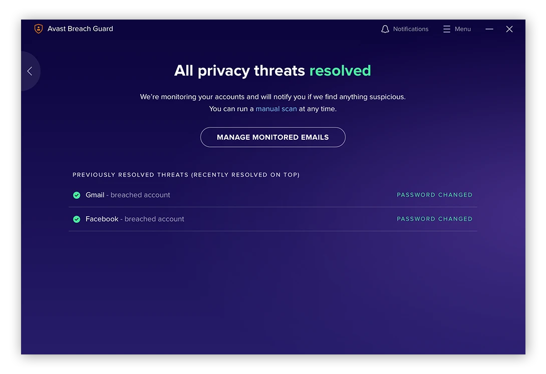 来自Avast BreachGuard的隐私报告，适用于Windows10